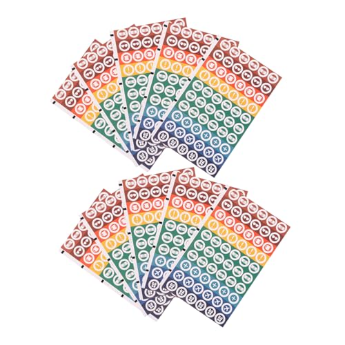 DOITOOL 30 Blatt Punktaufkleber Registerkarten Etikett Scrapbook -aufkleber Klebrig Große Aufkleber Farben Kind Scrapbooking-markierungsaufkleber Bunt Sammelalbum Schild Für Papier von DOITOOL