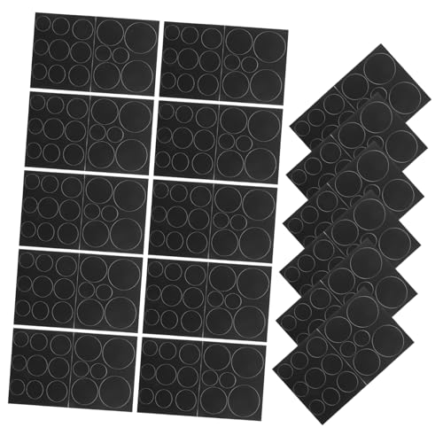 DOITOOL 30 Blatt Selbstklebende Runde Stoff Pads Langlebige Aufnäher DIY Kleidung Reparatur Patches Schwarze Punkte Vielseitig für Textilkleber und Bastelprojekte Geeignet von DOITOOL