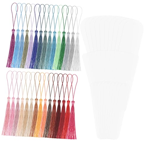 DOITOOL 30 Sätze Diy Lesezeichen aus Blanko Lesezeichen Formen Halbrund mit Bunten Quasten Bastelbedarf für Kreative und Dekoration DOITOOL 30 Sätze Diy Lesezeichen aus Blanko Lesezeichen Formen Halbrund mit Bunten Quasten Bastelbedarf für Kreative und Dekoration von DOITOOL