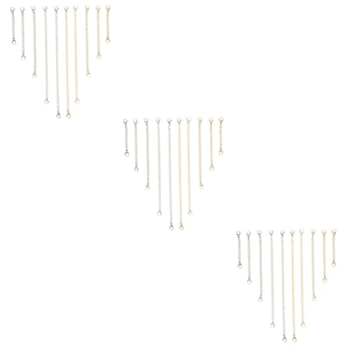 DOITOOL 30 Stck. Teiliges Schmuckverlängerungen mit Doppel Karabiner Mischlänge Verlängerungsketten für Halsketten und Armbänder Sicher Hautfreundlich Glänzend Einfach zu Befestigen DOITOOL 30 Stck. Teiliges Schmuckverlängerungen mit Doppel Karabiner Mischlänge Verlängerungsketten für Halsketten und Armbänder Sicher Hautfreundlich Glänzend Einfach zu Befestigen von DOITOOL