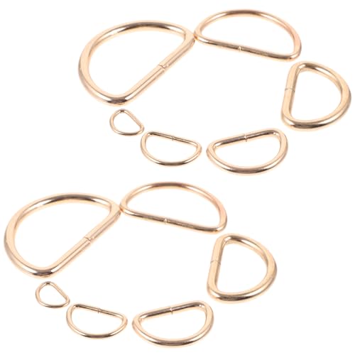DOITOOL 30 Stück D-förmige Schnallen-Hardware-Zubehör Karabinerhaken Riemen verstellbare Schnallen schlüsselanhänger Schlüsselkettenhaken Bulk-Schlüsselringe Eisen Golden von DOITOOL