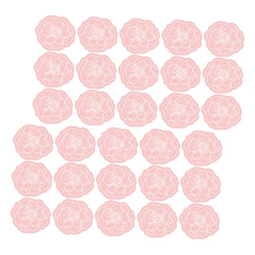 DOITOOL 30 Stück Dankeskarte in Blumenform Minikarten danke anmerkungskarten vermisse dich Karte Mini-Notizkarten Grußkarte kleine Dankeskarten Mini danke notizen beschichtetes Papier Rosa von DOITOOL