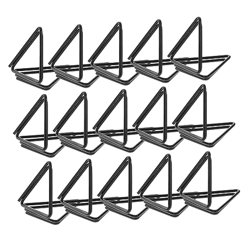 DOITOOL 30 Stück Dreieckiger Geldscheinhalter Hochzeitsdekor Büro Ort Papierklammern Papierclip Braut- kleine Klammern für Papier dreieckige Clips Aluminiumlegierung Black von DOITOOL