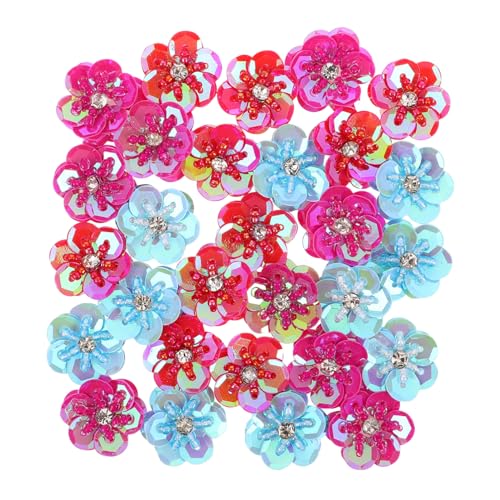 DOITOOL 30 Stück Glitzer Blumen Pailletten Applikationen Handgenähte Stoffblumen Patches für Kleidung Hüte Schuhe DIY Dekorationen Langlebig Farbecht Vielseitig DOITOOL 30 Stück Glitzer Blumen Pailletten Applikationen Handgenähte Stoffblumen Patches für Kleidung Hüte Schuhe DIY Dekorationen Langlebig Farbecht Vielseitig von DOITOOL