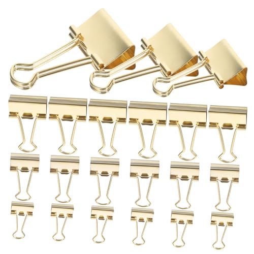 DOITOOL 30 Stück Metall Binder Clips Klammern Multifunktionale Büroklammern zur Organisation von Dokumenten Rechnungen und Notizen Robuste Metallmaterialien von DOITOOL