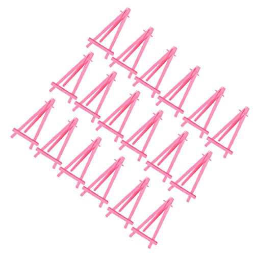 DOITOOL 30 Stück Mini Staffelei Rosa Tischstaffelei Hochwertigem Kunststoff für Künstler Schüler und Ausstellungen und Leicht für Fotos und Kunstwerke von DOITOOL