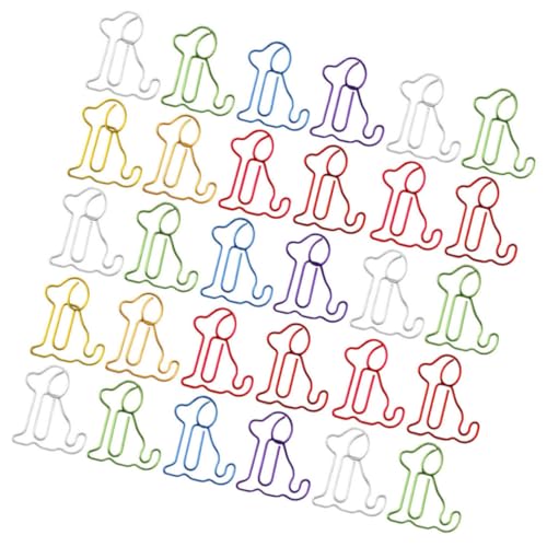 DOITOOL 30 Stück Paperclip Lesezeichenbuchordner geformt Papierclips Büroklammer Kleine Papierklammern Kreativer Papierclip Metall von DOITOOL