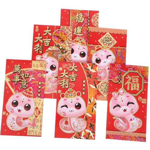 DOITOOL 30 Stück Rote Umschlagtasche „Year of the Snake“. Frühling Umschlag zum Mondneujahr Element roter umschlag neujahr Mond- glücklicher Geldumschlag Chinesisches rotes Paket Papier DOITOOL 30 Stück Rote Umschlagtasche „Year of the Snake“. Frühling Umschlag zum Mondneujahr Element roter umschlag neujahr Mond- glücklicher Geldumschlag Chinesisches rotes Paket Papier von DOITOOL