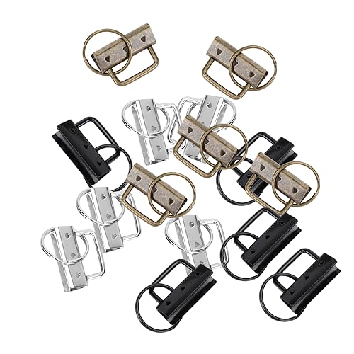 DOITOOL 30 Stück Schlüsselanhänger Hardwares Schlüsselband mit Metallringen für Diy Armbänder Lanyards und Taschen Farben für Kreative Bastelprojekte von DOITOOL