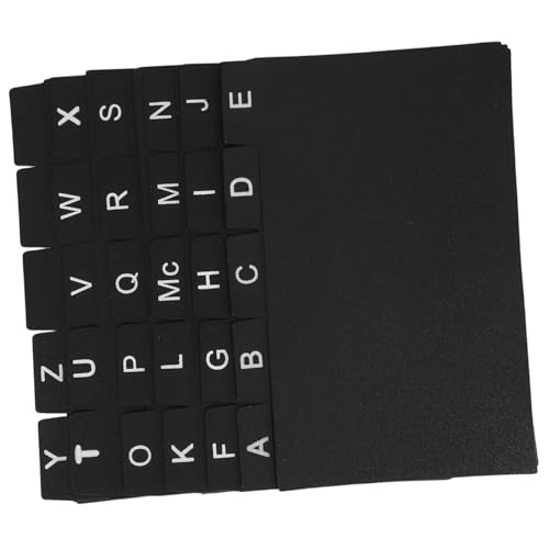 DOITOOL 30 Stück Schwarze Indexkartenteiler aus PP Material Teiliges Set für Organisation von Lernmaterialien Dokumenten und Rezepten Platzsparendes Design für Büro und Zuhause von DOITOOL