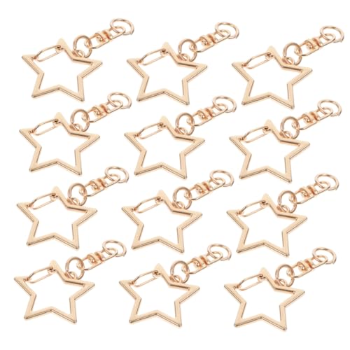 DOITOOL 30 Stück Sternförmige Schlüsselanhänger Clips aus Langlebiger Zinklegierung Drehbare Karabinerhaken mit Offener Sprungöse für DIY Schmuck und Taschenzubehör Modisch Fünfzackig und von DOITOOL