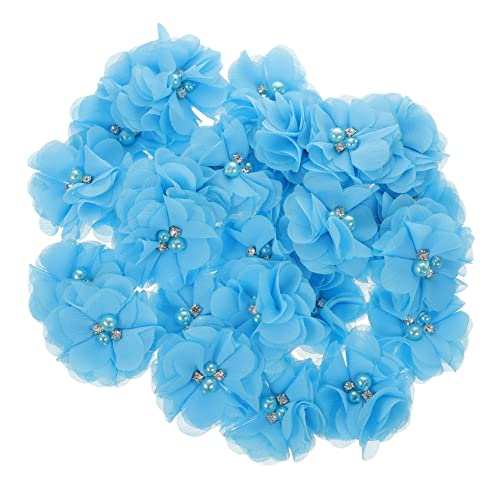 DOITOOL 30 Stück Strass -Perlenabziehbild artificial flower sztuczne kwiaty Blumenstickerei DIY Dekoration Stoff zum Nähen handgefertigte Chiffon-Blume dekorativer Blumenstoff pp Blue DOITOOL 30 Stück Strass -Perlenabziehbild artificial flower sztuczne kwiaty Blumenstickerei DIY Dekoration Stoff zum Nähen handgefertigte Chiffon-Blume dekorativer Blumenstoff pp Blue von DOITOOL