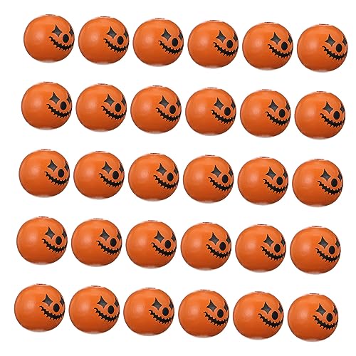 DOITOOL 30 Stück Teiliges Halloween Holzperlen Orange Runde Perlen mit Glatter Oberfläche für Schmuckherstellung DIY Bastelarbeiten und Tischdekorationen DOITOOL 30 Stück Teiliges Halloween Holzperlen Orange Runde Perlen mit Glatter Oberfläche für Schmuckherstellung DIY Bastelarbeiten und Tischdekorationen von DOITOOL