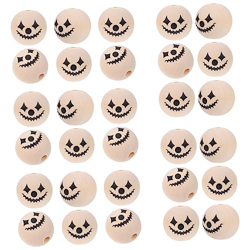 DOITOOL 30 Stück Teiliges Halloween Holzperlen mit Bunten Kürbismustern Runde Diy Schmuckperlen Kreative Bastelmaterialien für Armbänder Schlüsselanhänger Handarbeit Zubehör DOITOOL 30 Stück Teiliges Halloween Holzperlen mit Bunten Kürbismustern Runde Diy Schmuckperlen Kreative Bastelmaterialien für Armbänder Schlüsselanhänger Handarbeit Zubehör von DOITOOL
