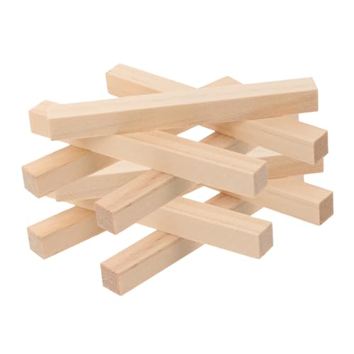 DOITOOL 30 Stück Teiliges Quadratische Holzdübel Stangen aus Naturbelassenem Holz Glatt Vielseitig für Basteln DIY Modelle Holzdeko für Handwerksprojekte Schul Familienaktivitäten von DOITOOL