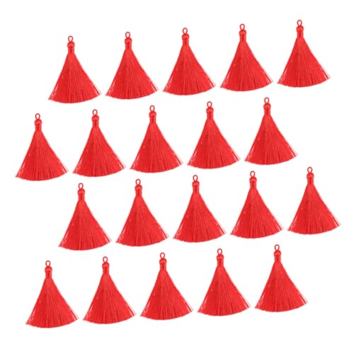 DOITOOL 30 Stück Teiliges Quastenohrringe Eis Seide mit Anhängeschlaufe Quasten Rot für Schmuckherstellung und Diy Projekte von DOITOOL