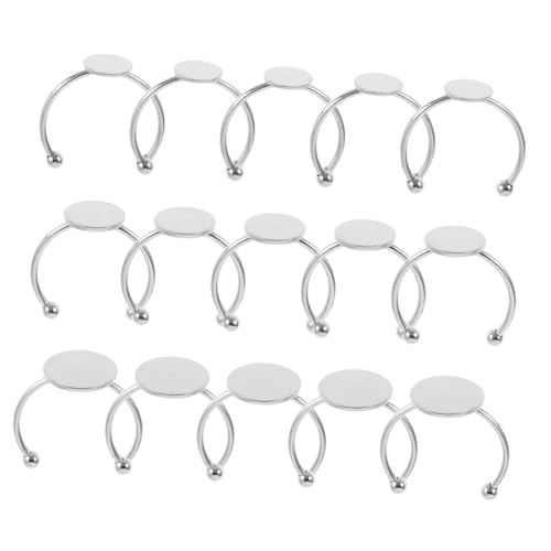 DOITOOL 30 Stück Teiliges Ringrohling Verstellbare Flache Ringbasis für Schmuckherstellung DIY Cabochon Ringe Langlebig und Vielseitig für Ohrringe Anhänger und Kreative Bastelprojekte von DOITOOL