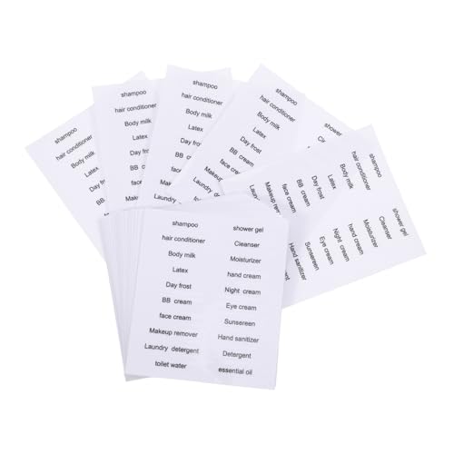 DOITOOL 30 Stück Teiliges Set Etiketten für Reise und Toilettenflaschen Wasserdichte Aufkleber für Seifenspender Behälter und Badezimmer Organisation von DOITOOL