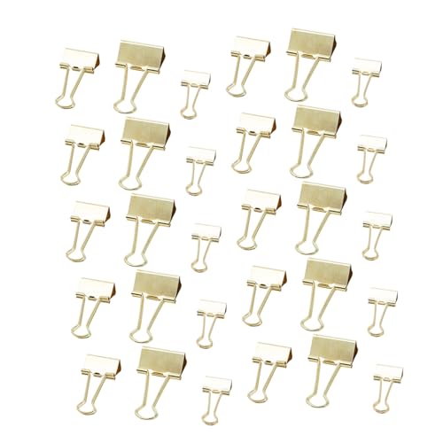 DOITOOL 30 Stück Teiliges Set Goldfarbener Klammern Multifunktionale Büroklammern Drei Tragbare Papierklemmen für Dokumente Notizen Kalender und Ordner Vielseitig für Schule und Büro DOITOOL 30 Stück Teiliges Set Goldfarbener Klammern Multifunktionale Büroklammern Drei Tragbare Papierklemmen für Dokumente Notizen Kalender und Ordner Vielseitig für Schule und Büro von DOITOOL