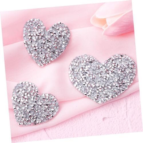 DOITOOL 30 Stück Teiliges Strass Herz Aufbügel Patch Glitzernde Selbstklebende Kleidungspatches in Vielseitig für Hüte Jeans Mäntel Langlebig und Farbbeständig von DOITOOL