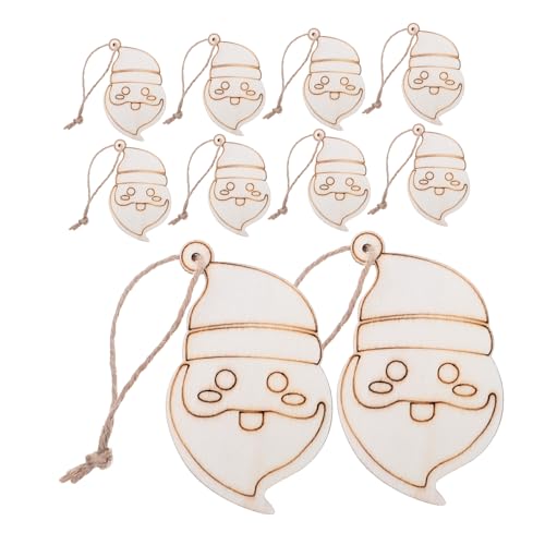 DOITOOL 30 Stück Teiliges Weihnachts DIY Holzset Santa Claus Kopf zum Bemalen Vorgelochte Holzscheiben mit Schnur Unbemalte Holzanhänger für Weihnachtsbaum Partydeko und Bastelprojekte DOITOOL 30 Stück Teiliges Weihnachts DIY Holzset Santa Claus Kopf zum Bemalen Vorgelochte Holzscheiben mit Schnur Unbemalte Holzanhänger für Weihnachtsbaum Partydeko und Bastelprojekte von DOITOOL