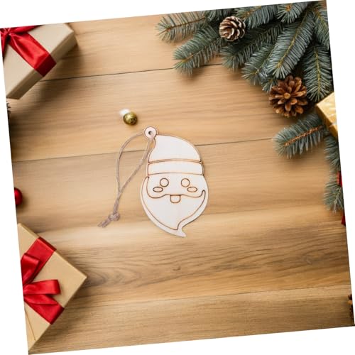 DOITOOL 30 Stück Teiliges Weihnachts Holzanhänger Santa Claus Kopf Unbehandeltem Holz mit Vorgelochtem Holzscheiben und Schnur zum Bemalen und Basteln von Diy Weihnachtsbaumschmuck DOITOOL 30 Stück Teiliges Weihnachts Holzanhänger Santa Claus Kopf Unbehandeltem Holz mit Vorgelochtem Holzscheiben und Schnur zum Bemalen und Basteln von Diy Weihnachtsbaumschmuck von DOITOOL