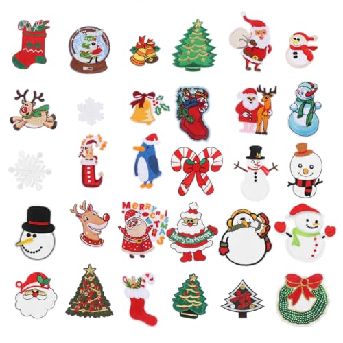 DOITOOL 30 Stück Teiliges Weihnachtsbaum Stickerei Patches Bunte Applikationen aus Stoff für Kleidung Schuhe Hüte DIY Festliche Dekoration Geschenkideen DOITOOL 30 Stück Teiliges Weihnachtsbaum Stickerei Patches Bunte Applikationen aus Stoff für Kleidung Schuhe Hüte DIY Festliche Dekoration Geschenkideen von DOITOOL