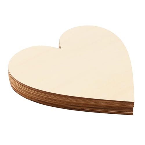 DOITOOL 30 Stück Unvollendete Herz Holzstücke Diy Herzform Holzverzierungen für Kunstprojekte Heimdekoration und zu Weihnachten und Erntedankfest von DOITOOL