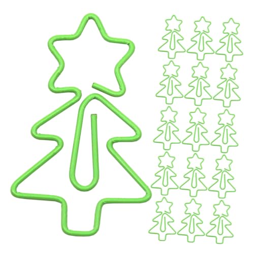 DOITOOL 30 Stück Weihnachtsbaum-büroklammern Bunte Papierklammern Beschichtete Büroklammern Kleine Büroklammern Papierclip Schicke Büroklammern Süße Büroklammern Green Metall von DOITOOL