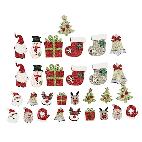 DOITOOL 30 Stück Zubehör Für Die Weihnachtsdekoration Weihnachtspatches Weihnachtsfeierdekor Bestickt Flicken Für Jacken Weihnachtsdekorationen Weihnachtsapplikation Verzierungen Stoff DOITOOL 30 Stück Zubehör Für Die Weihnachtsdekoration Weihnachtspatches Weihnachtsfeierdekor Bestickt Flicken Für Jacken Weihnachtsdekorationen Weihnachtsapplikation Verzierungen Stoff von DOITOOL