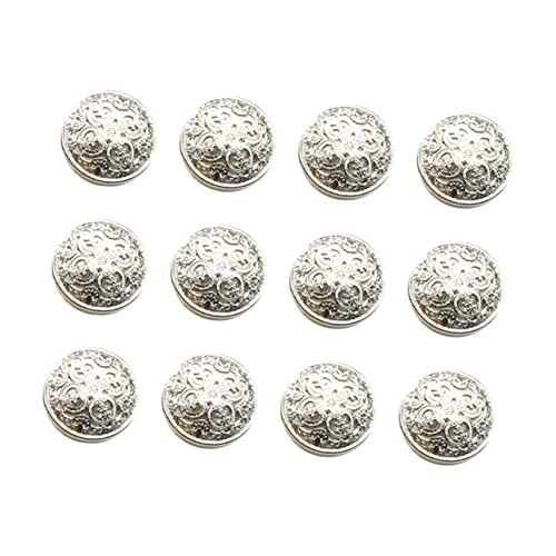 DOITOOL 30 silberfarbene Metallknöpfe zum Nähen und Basteln, stilvolle und langlebige dekorative Verschlüsse für Mäntel, Jacken und Kleidung DOITOOL 30 silberfarbene Metallknöpfe zum Nähen und Basteln, stilvolle und langlebige dekorative Verschlüsse für Mäntel, Jacken und Kleidung von DOITOOL