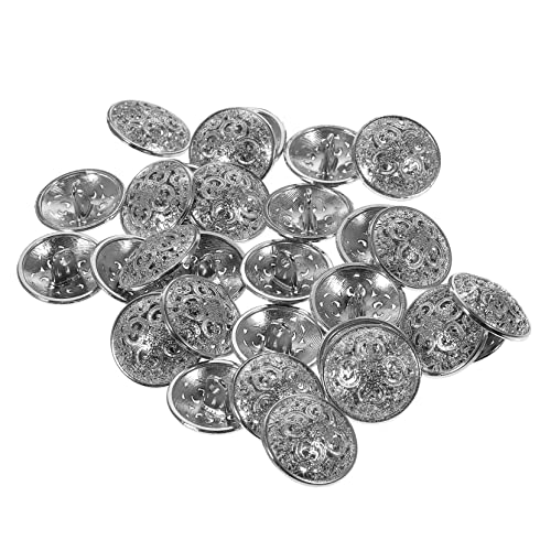DOITOOL 30 silberfarbene hohle Metallknöpfe zum Nähen, stilvolle Verschlüsse für Jacken, Mäntel und Bastelprojekte, langlebig, kreatives Design für modische Dekoration DOITOOL 30 silberfarbene hohle Metallknöpfe zum Nähen, stilvolle Verschlüsse für Jacken, Mäntel und Bastelprojekte, langlebig, kreatives Design für modische Dekoration von DOITOOL