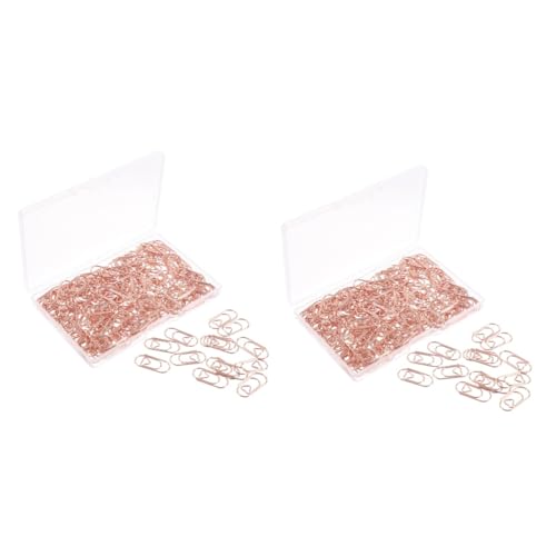 DOITOOL 300 Stck. Teiliges Kleine Metall Büroklammern in Herzform Rostfreie Lesezeichen Klammern Praktische Papierklammern für Büro Akten und Notizen in Roségold Langlebig und DOITOOL 300 Stck. Teiliges Kleine Metall Büroklammern in Herzform Rostfreie Lesezeichen Klammern Praktische Papierklammern für Büro Akten und Notizen in Roségold Langlebig und von DOITOOL