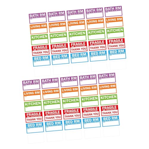 DOITOOL 300 Stück Beschreibbare Etiketten Klare Notizen Schild Abnehmbare Etiketten Organisation Registerkarten Leer Farbe Beschriftung Klebstoff Für Aufkleber Aus Beschichtetem Papier von DOITOOL