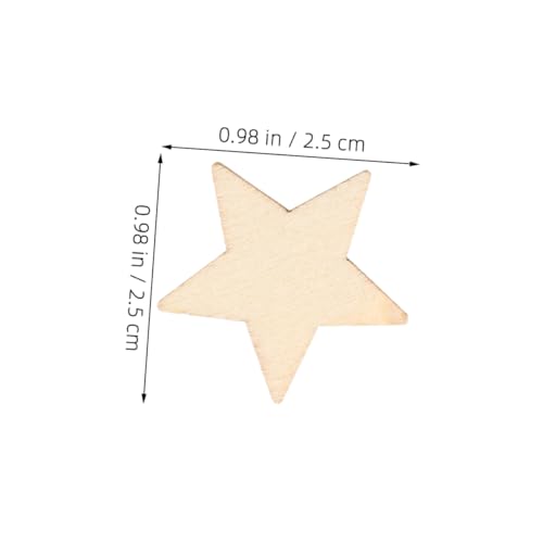DOITOOL 300 Stück Holzsterne Unvollendete Holzscheiben Natürliche Sterne zum Bemalen DIY Holzspäne für Weihnachts Hochzeits und Partydekoration Robuste Holzdekoration von DOITOOL