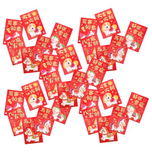 DOITOOL 300 Stück Jahr Des Pferdes Rote Umschläge Kreative Cartoon Designs Taschen für Chinesisches Frühlingsfest Hochzeit Abschlussfeier DOITOOL 300 Stück Jahr Des Pferdes Rote Umschläge Kreative Cartoon Designs Taschen für Chinesisches Frühlingsfest Hochzeit Abschlussfeier von DOITOOL