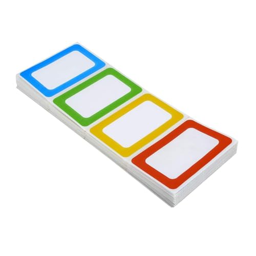 DOITOOL 300 Stück Klebetiketten Aufkleber Schule Bedruckbare Etiketten Klein Organisation Hallo Leer Stichworte Klassenzimmer Kind Groß Etiketten Für Gläser Vinyl Klebstoff von DOITOOL
