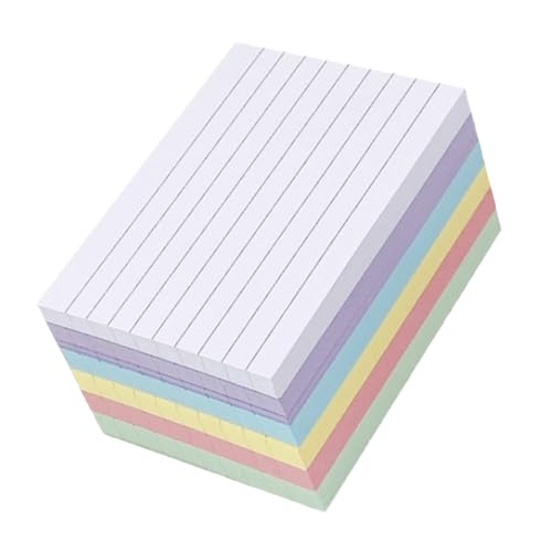 DOITOOL 300 Stück Linierte Karteikarten, Kleine Leere Karteikarten, Bunte Karteikarten, Horizontaler Schreibblock Für Die Büroorganisation, Das Verfassen Von Reden, Akademische Notizen von DOITOOL
