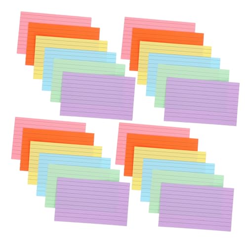 DOITOOL 300 Stück Notizbuch Karteikarten farbig bunte Karteikarten linierte Notizkarten Karteikartenhalter bunte Notizkarten farbige Karteikarten Kleine Karteikarten Papier von DOITOOL