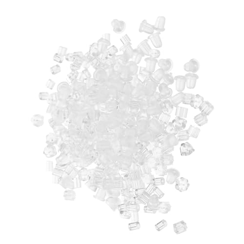 DOITOOL 300 Stück Ohrstöpsel und Ohrringe Set Herstellung Ohrpolster Ohrenrücken Ohrringrücken für schwere Ohrringe Silikon-Ohrringrückseiten für Ohrstecker PVC-Weichkleber von DOITOOL