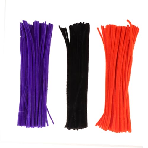 DOITOOL 300 Stück Teiliges Bastelset mit flexiblen plüschbezogenen Chenille-Stäben in Orange, Schwarz und Helllila, biegsam und langlebig für kreative DIY-Projekte und frühkindliche DOITOOL 300 Stück Teiliges Bastelset mit flexiblen plüschbezogenen Chenille-Stäben in Orange, Schwarz und Helllila, biegsam und langlebig für kreative DIY-Projekte und frühkindliche von DOITOOL