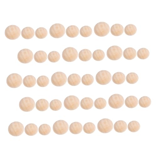 DOITOOL 300 Stück Unbehandelte Halbkreis Holzperlen Halbierte Holzperlen Für DIY weihnachtskränze Schmuck Bastelprojekte Puppenherstellung Und Malerei von DOITOOL