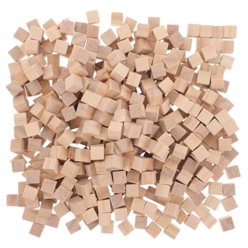 DOITOOL 300 Stück Unfertige Holzwürfel Holzblöcke Zum Basteln Quadratische Holzblöcke Zum Basteln Herstellen Von DIY Projekten Hellgelb 10 Mm von DOITOOL
