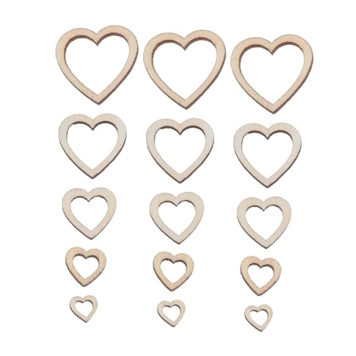 DOITOOL 300 Stück Unvollendete Hohe Mini Holzscheiben für Hochzeiten Valentinstag Diy Dekorationen für Romantische Anlässe und Kreative Bastelprojekte von DOITOOL