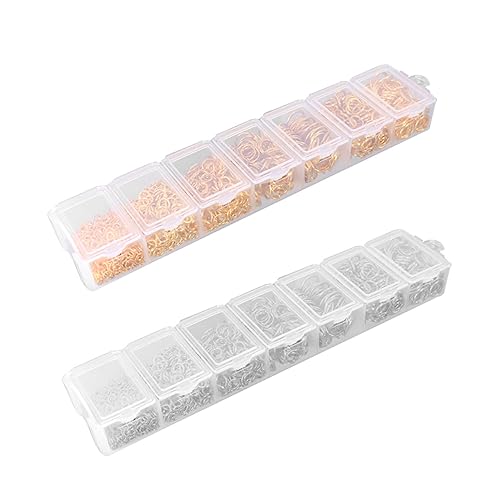 DOITOOL 3000 Stück Schmuck Bastel Biegeringe Set für Diy Ohrringe und Anhänger Silber und Gold für Schmuckherstellung und Reparatur Langlebig und Vielseitig Einsetzbar von DOITOOL