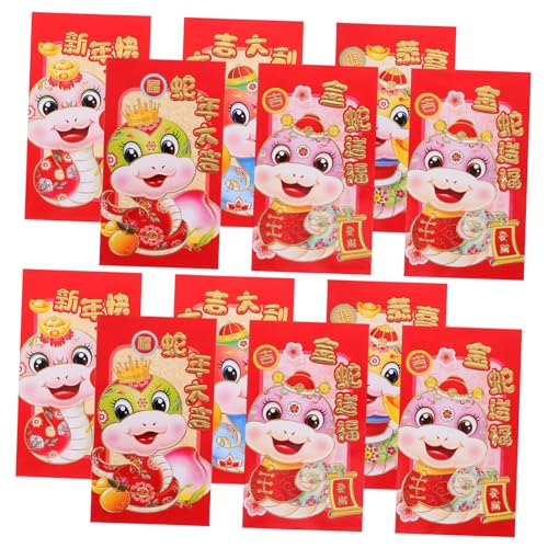 DOITOOL 30Stücke Chinesische Rote Umschläge mit Cartoon Schlangen Design Glücksgeldumschläge für Neujahrsfeiern Hochzeiten und Besondere Anlässe für Geldgeschenke und Dekoration von DOITOOL