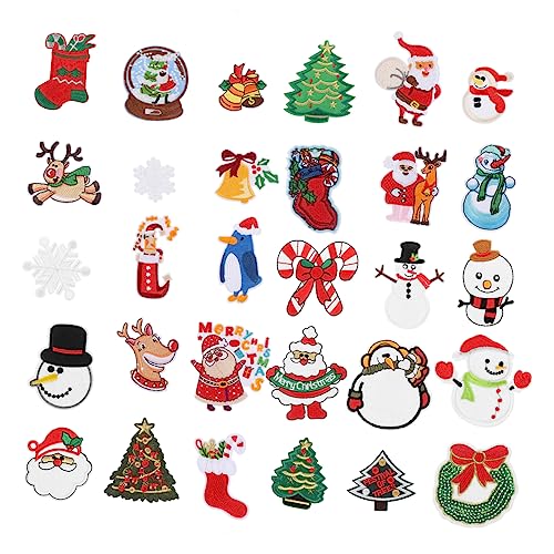 DOITOOL 30Stücke Weihnachts Patches Stilvolle Dekorative Aufnäher Für Kleidung Frohe Weihnachten Kleideraufnäher DIY Appliques Für Festliche Anlässe DOITOOL 30Stücke Weihnachts Patches Stilvolle Dekorative Aufnäher Für Kleidung Frohe Weihnachten Kleideraufnäher DIY Appliques Für Festliche Anlässe von DOITOOL