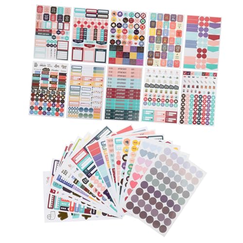 DOITOOL 31 Blatt Selbstklebende DIY Planer Aufkleber Hochwertige Scrapbooking Supplies Reißfest für Tagebuch Kalender Haushalt Kreative Planung und Journaling Vielseitig Einsetzbar von DOITOOL