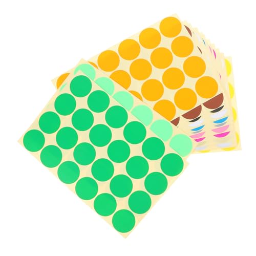 DOITOOL 32 Blatt Farbige Kodierungsaufkleber Farben Runde Selbstklebende Etiketten für Büro Klassenzimmer Organisation Ablösbar für Effizientes Informationsmanagement von DOITOOL