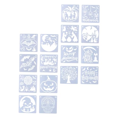 DOITOOL 32 Blatt Halloween Schablonen Teilig Wiederverwendbare Malvorlagen für Diy Scrapbooking und Stoffmalerei Leicht Hautfreundlich für Bastelprojekte und Halloween Dekorationen DOITOOL 32 Blatt Halloween Schablonen Teilig Wiederverwendbare Malvorlagen für Diy Scrapbooking und Stoffmalerei Leicht Hautfreundlich für Bastelprojekte und Halloween Dekorationen von DOITOOL